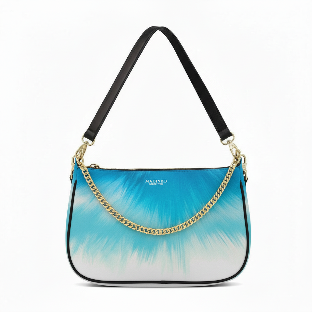 BORSA AQUA MADINBO - MADE IN ITALY - GRAFICA CIELO