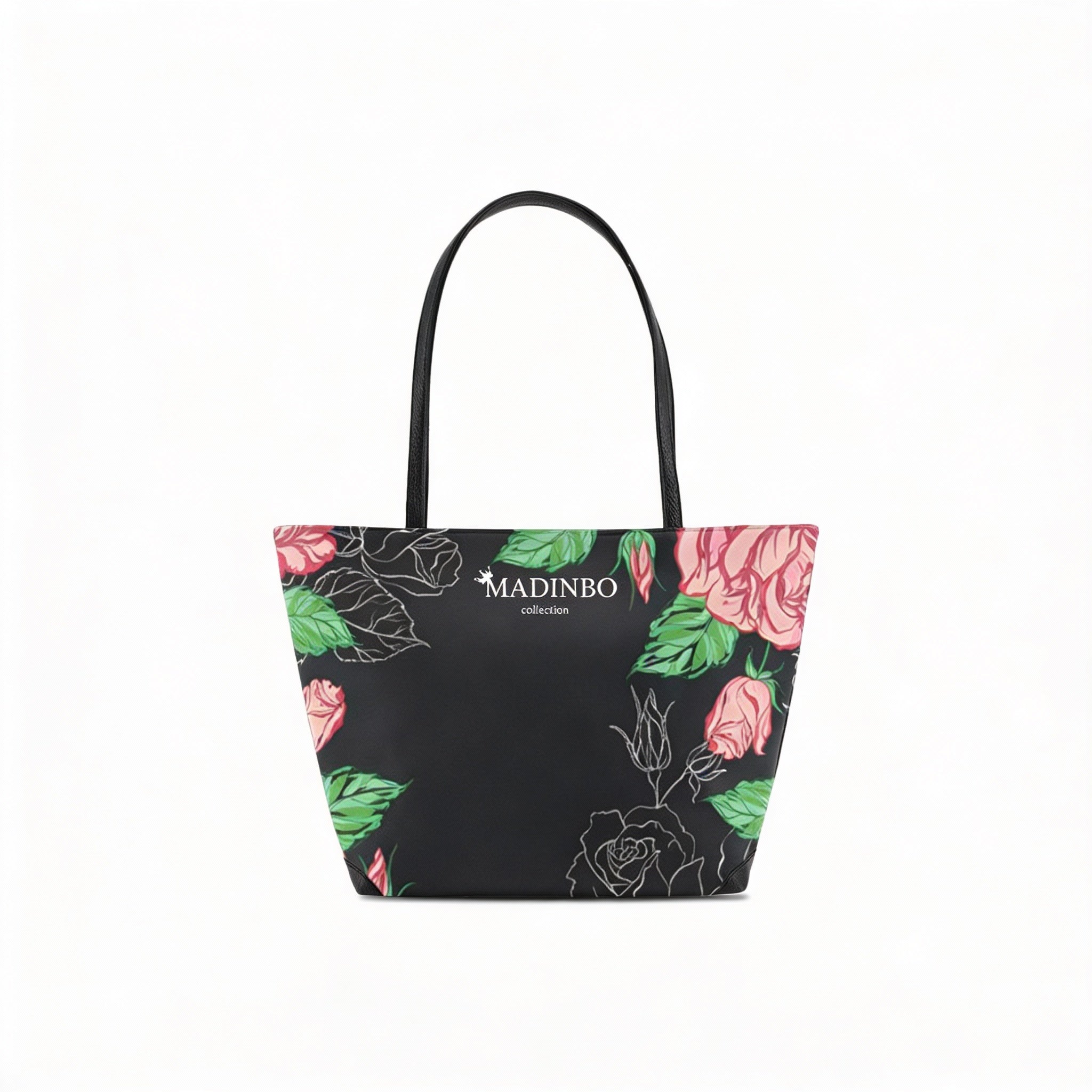 Shopper a Vaso  - Made in Italy - Roses nera