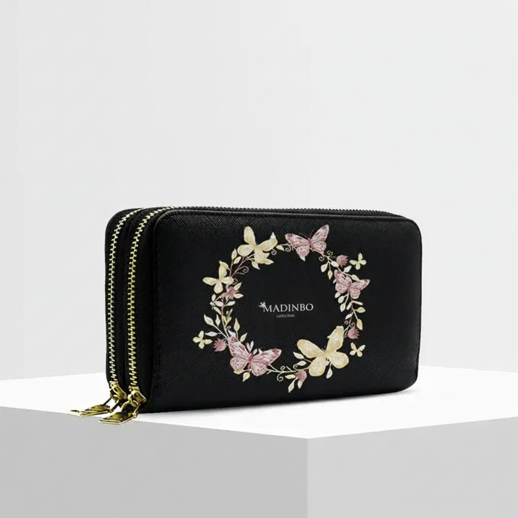 Portafogli ANGY Double di MADINBO - Wallet - Farfalle color