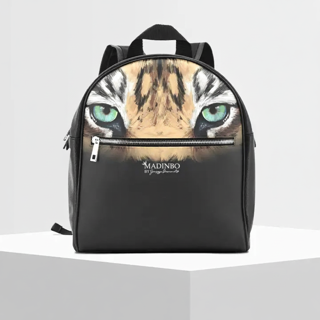 Zaino di MADINBO - Backpack - Made in Italy - Tiger' s eyes