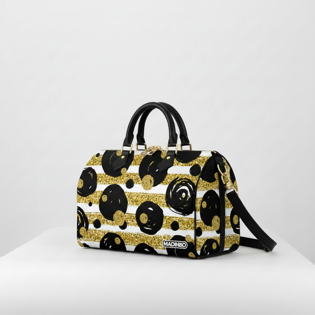 BAULETTO MADINBO - MADE IN ITALY  - CON STAMPA NERO E ORO