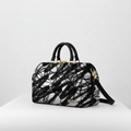 BAULETTO MADINBO - MADE IN ITALY  - CON STAMPA GRAFFITI BIANCHI E NERI