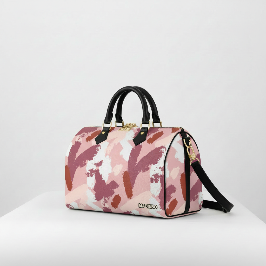 BAULETTO MADINBO - MADE IN ITALY  - CON STAMPA MILITARE PINK