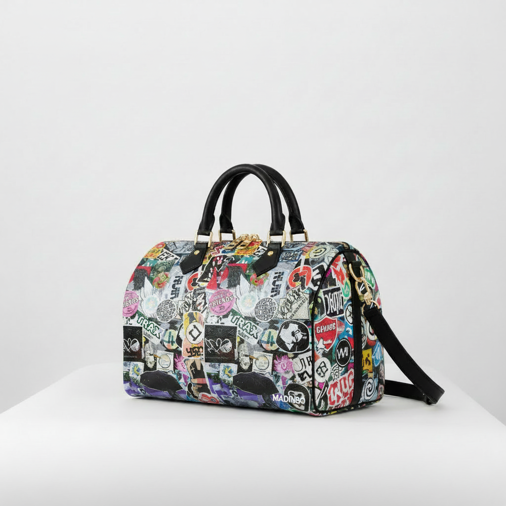 BAULETTO MADINBO - MADE IN ITALY  - CON STAMPA FUMETTO STREET