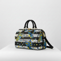 BAULETTO MADINBO - MADE IN ITALY  - CON STAMPA FARFALLE COLORATE E STRISCE