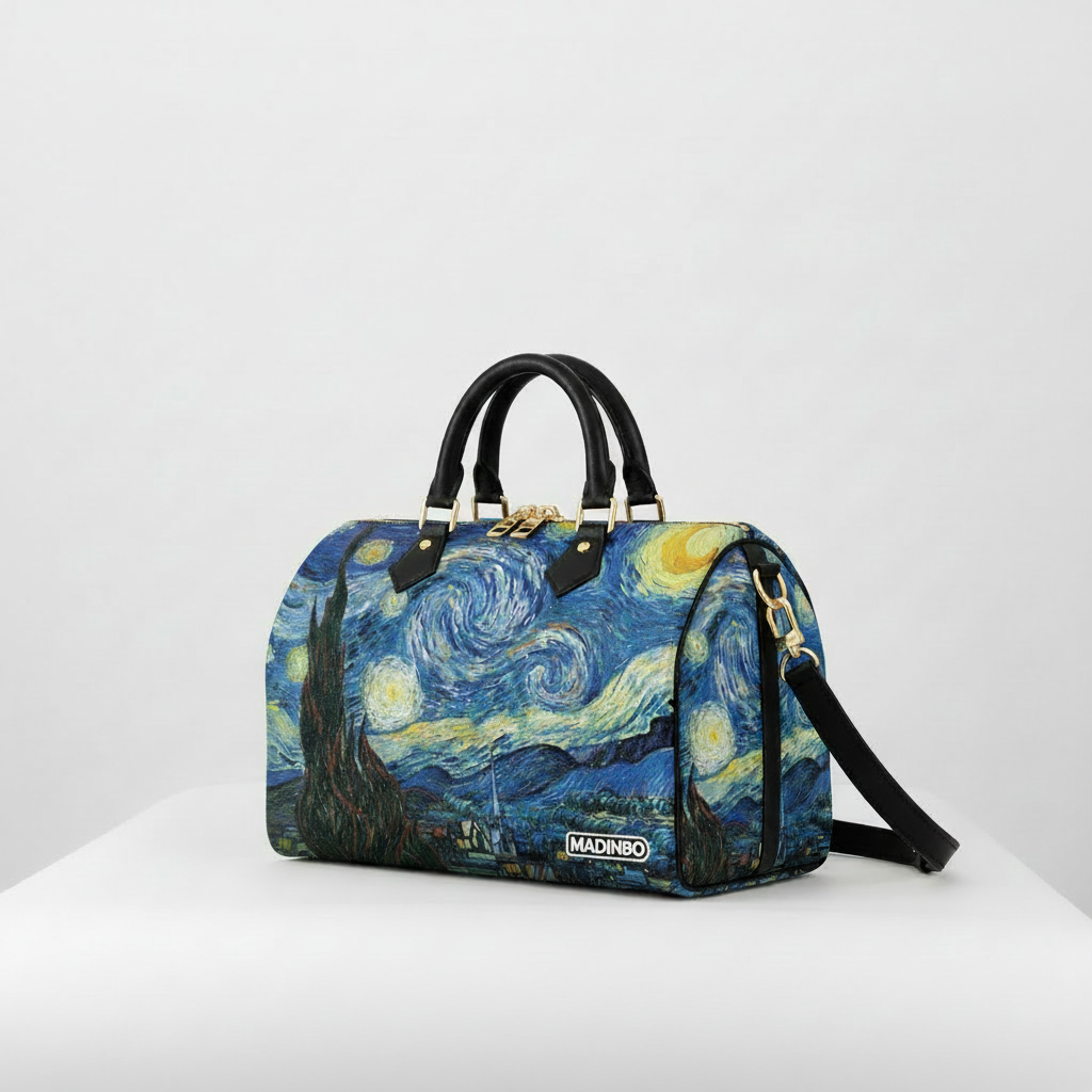 BAULETTO MADINBO - MADE IN ITALY  - CON STAMPA ARTE NOTTE STELLATA STERRY NIGHT