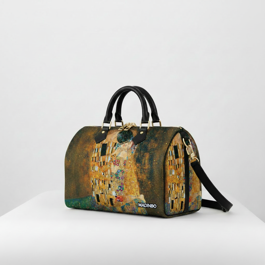 BAULETTO MADINBO - MADE IN ITALY  - CON STAMPA ARTE IL BACIO DI KLIMT