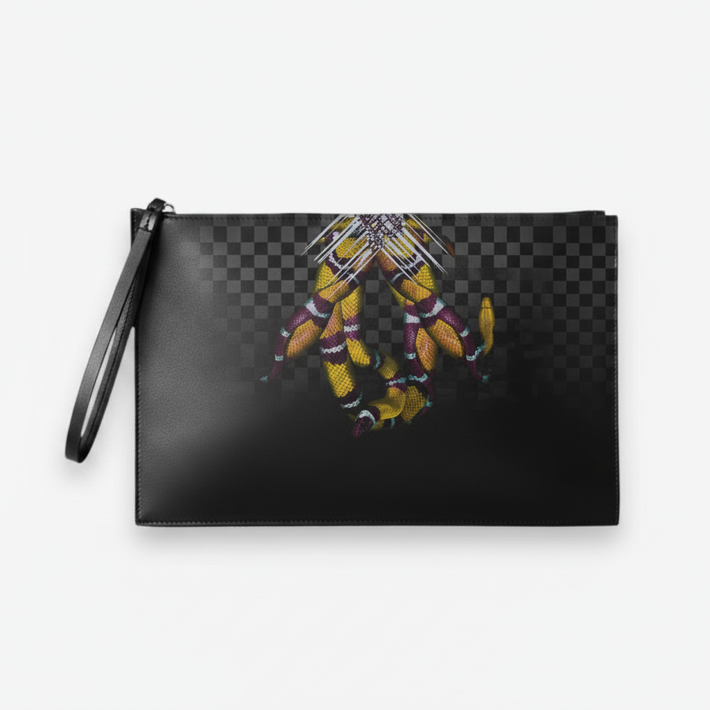 POCHETTE MADINBO - MADE IN ITALY - SERPENTI GIALLI