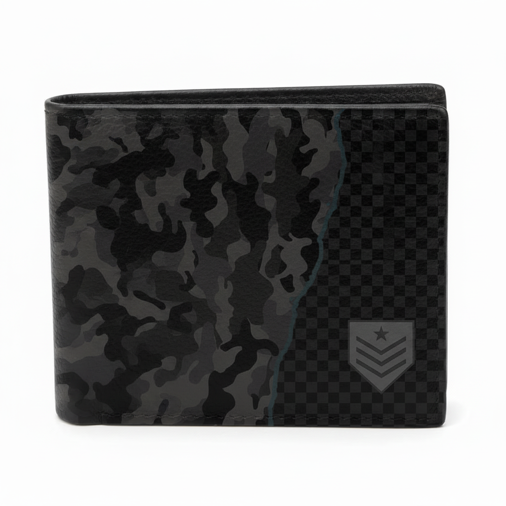 PORTAFOGLIO UOMO MADINBO CON STAMPA - MILITARY BLACK