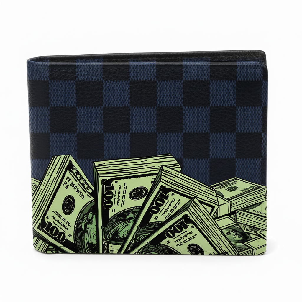 PORTAFOGLIO UOMO MADINBO CON STAMPA - DOLLARI