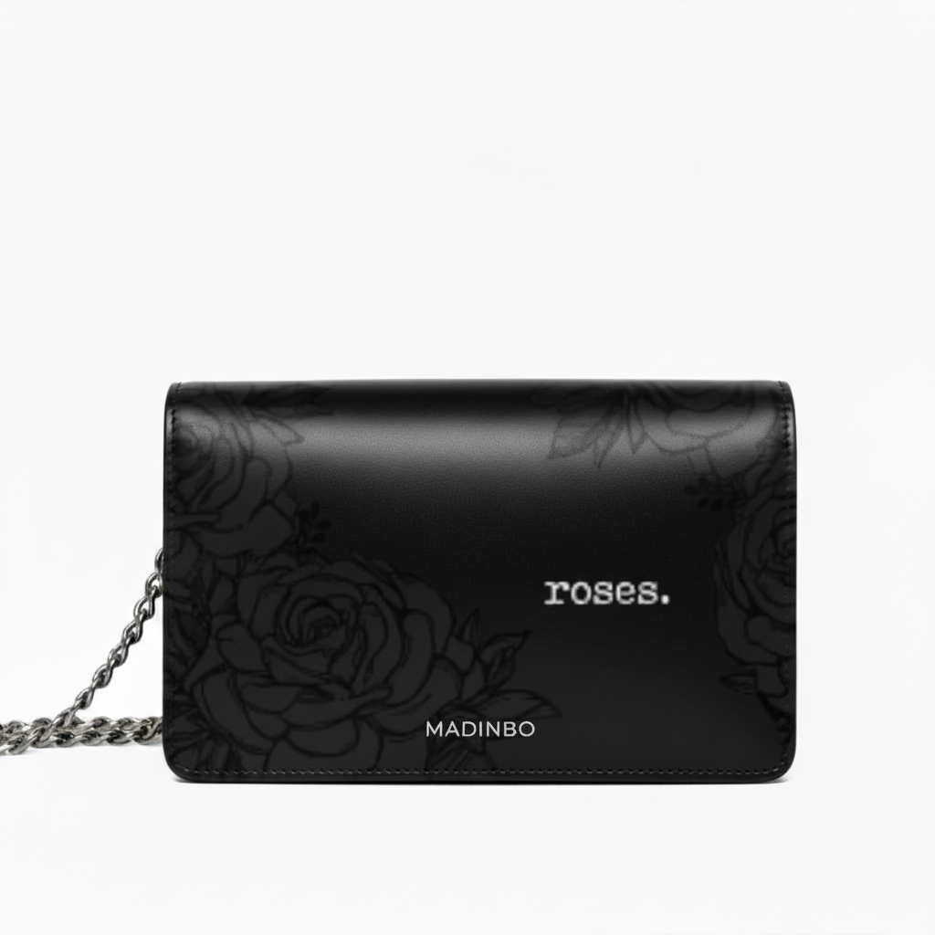 PRINCESS BAG di MADINBO - Vera Pelle - LEATHER - Made ITALY - ROSE NERE