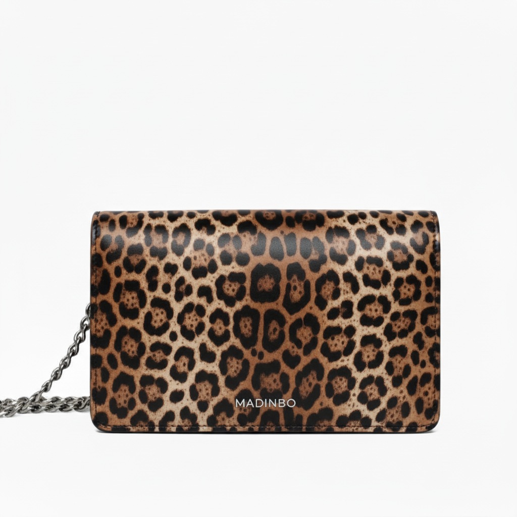PRINCESS BAG di MADINBO - Vera Pelle - LEATHER - Made ITALY - LEOPARDO