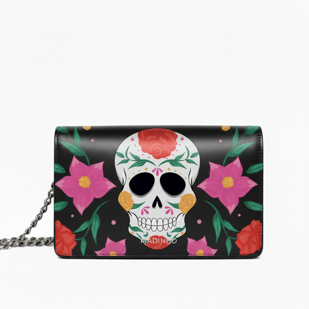 PRINCESS BAG di MADINBO - Vera Pelle - LEATHER - Made ITALY - TESCHIO E FIORI