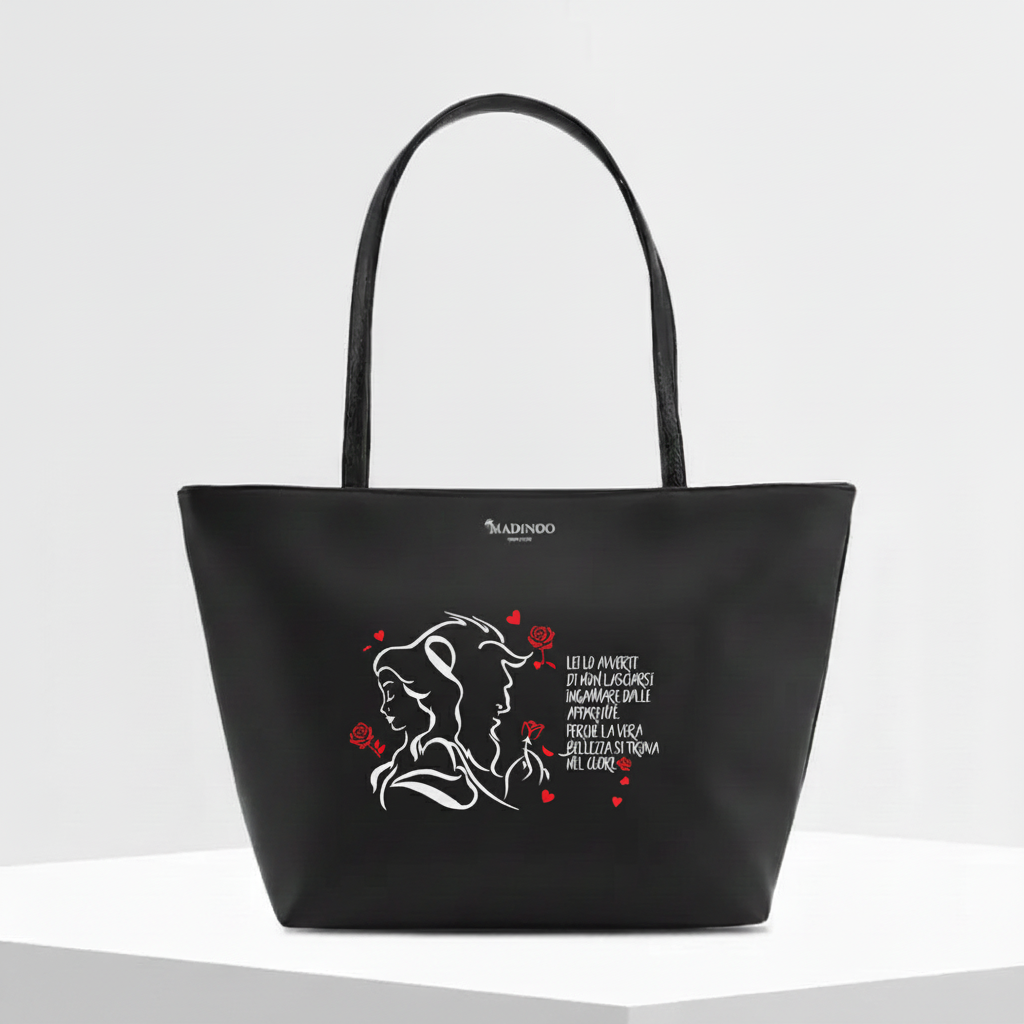 Shopper a Vaso  - Made in Italy - LA BELLA E LA BESTIA