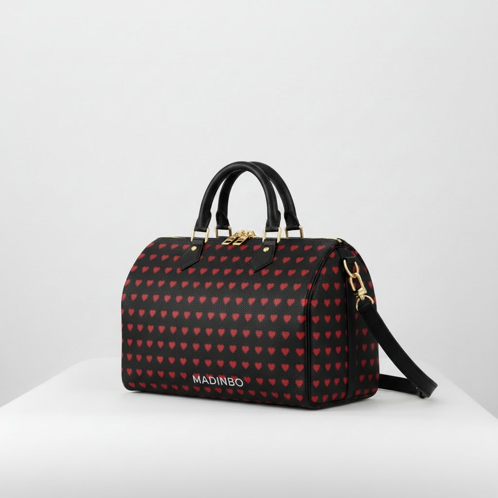 BAULETTO MADINBO - MADE IN ITALY  - CON STAMPA CUORI