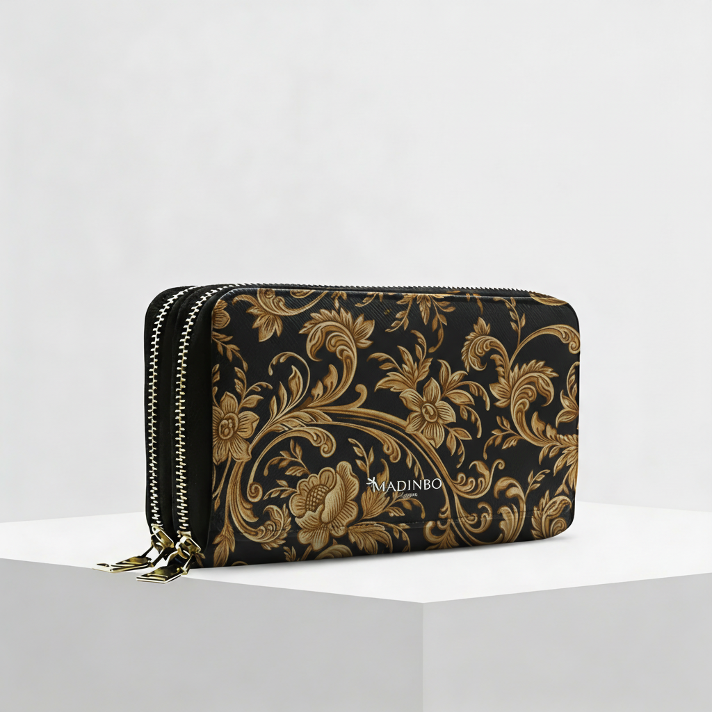 Portafogli ANGY Double di MADINBO - Wallet - BAROCCO FIORI