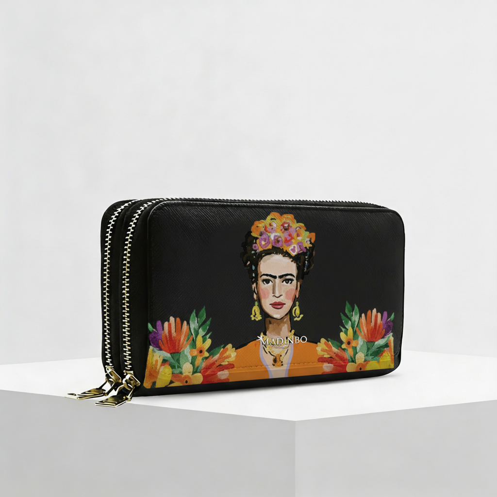Portafogli ANGY Double di MADINBO - Wallet - FRIDA ARANCIONE