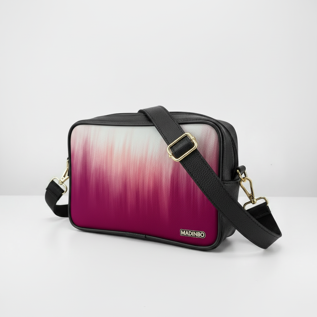 BORSA SOLE - MADE IN ITALY  - CON STAMPA BIANCA E ROSA