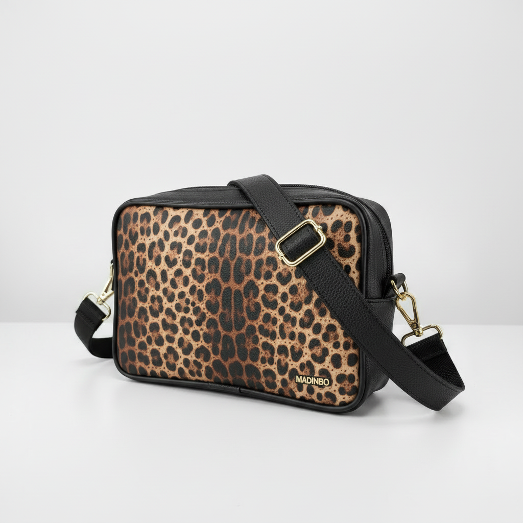 BORSA SOLE - MADE IN ITALY  - CON STAMPA LEOPARDATA