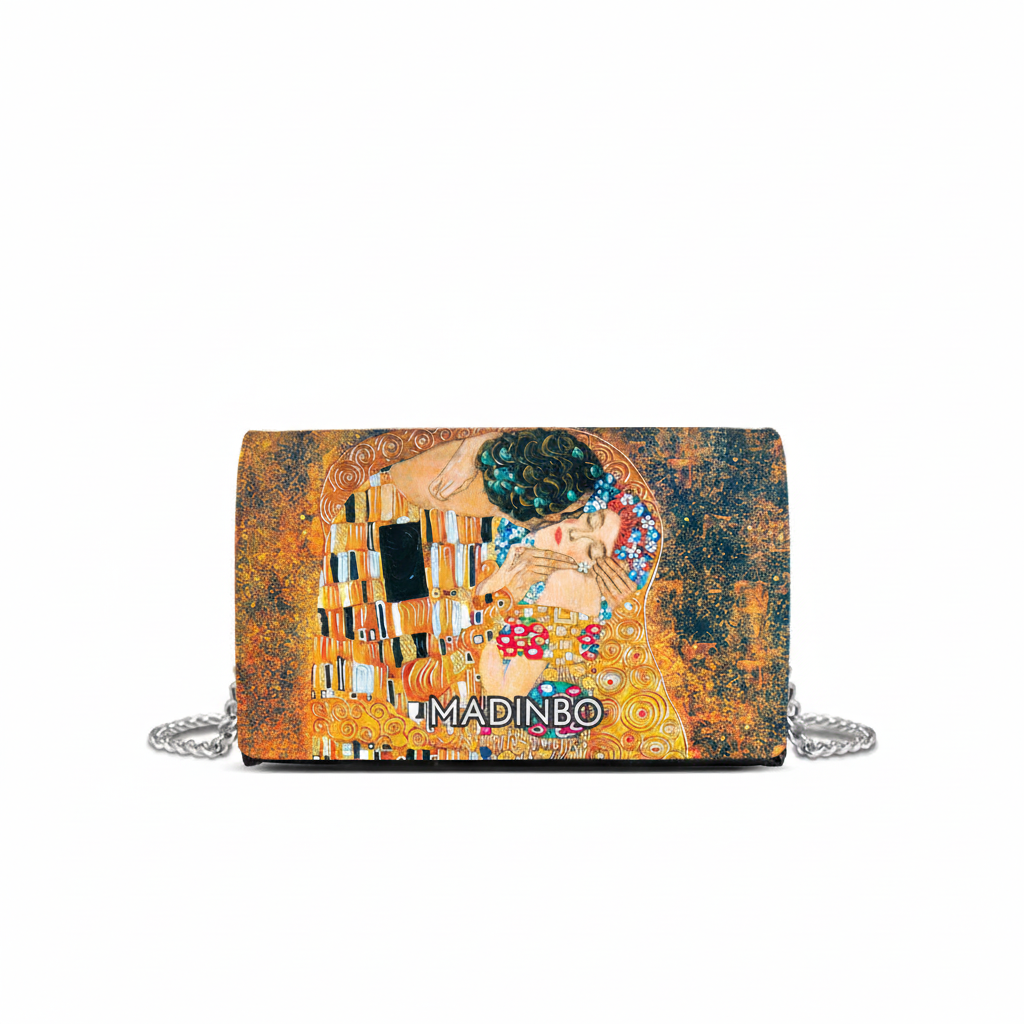 PRINCESS BAG di MADINBO - Vera Pelle - LEATHER - Made ITALY -IL BACIO DI KLIMT