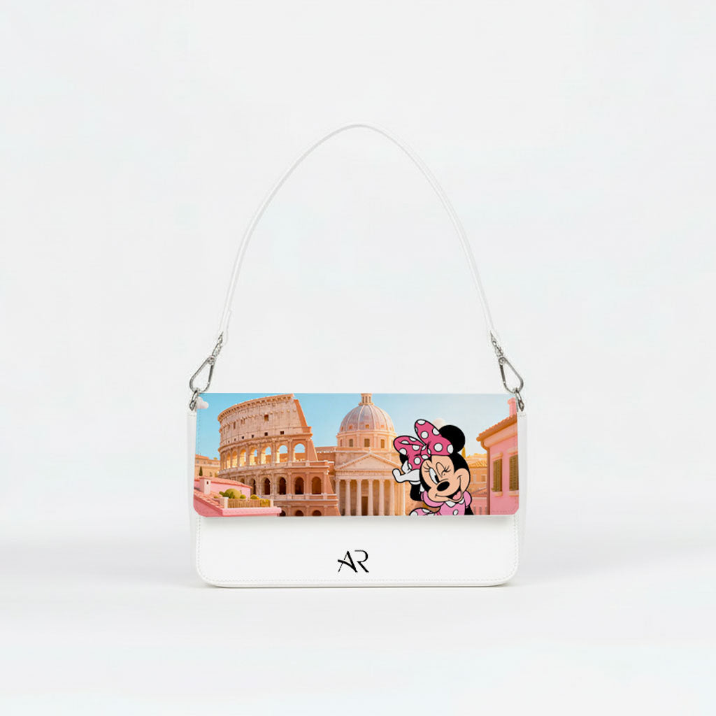 Borsa Infinity  - MADE IN ITALY - VERA PELLE - Roma Cartoon