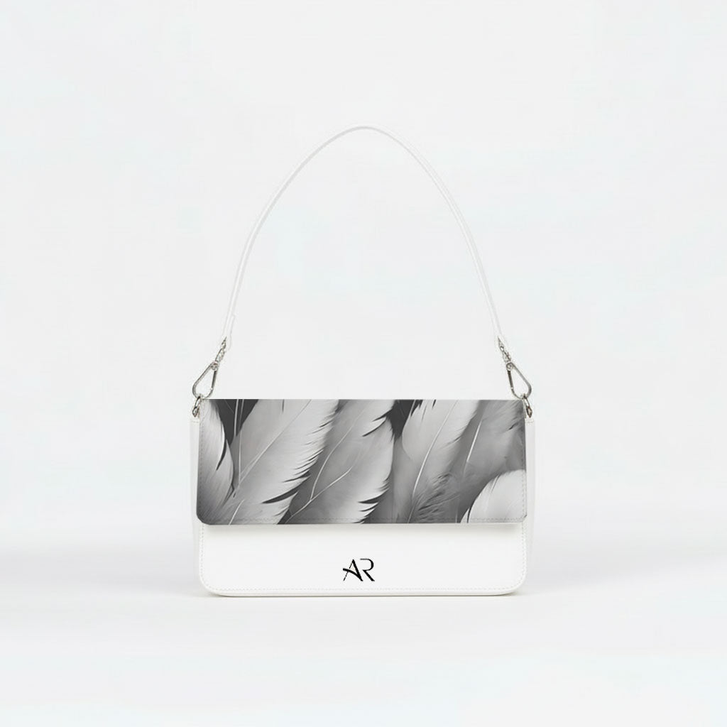 Borsa Infinity  - MADE IN ITALY - VERA PELLE - Piume Nere
